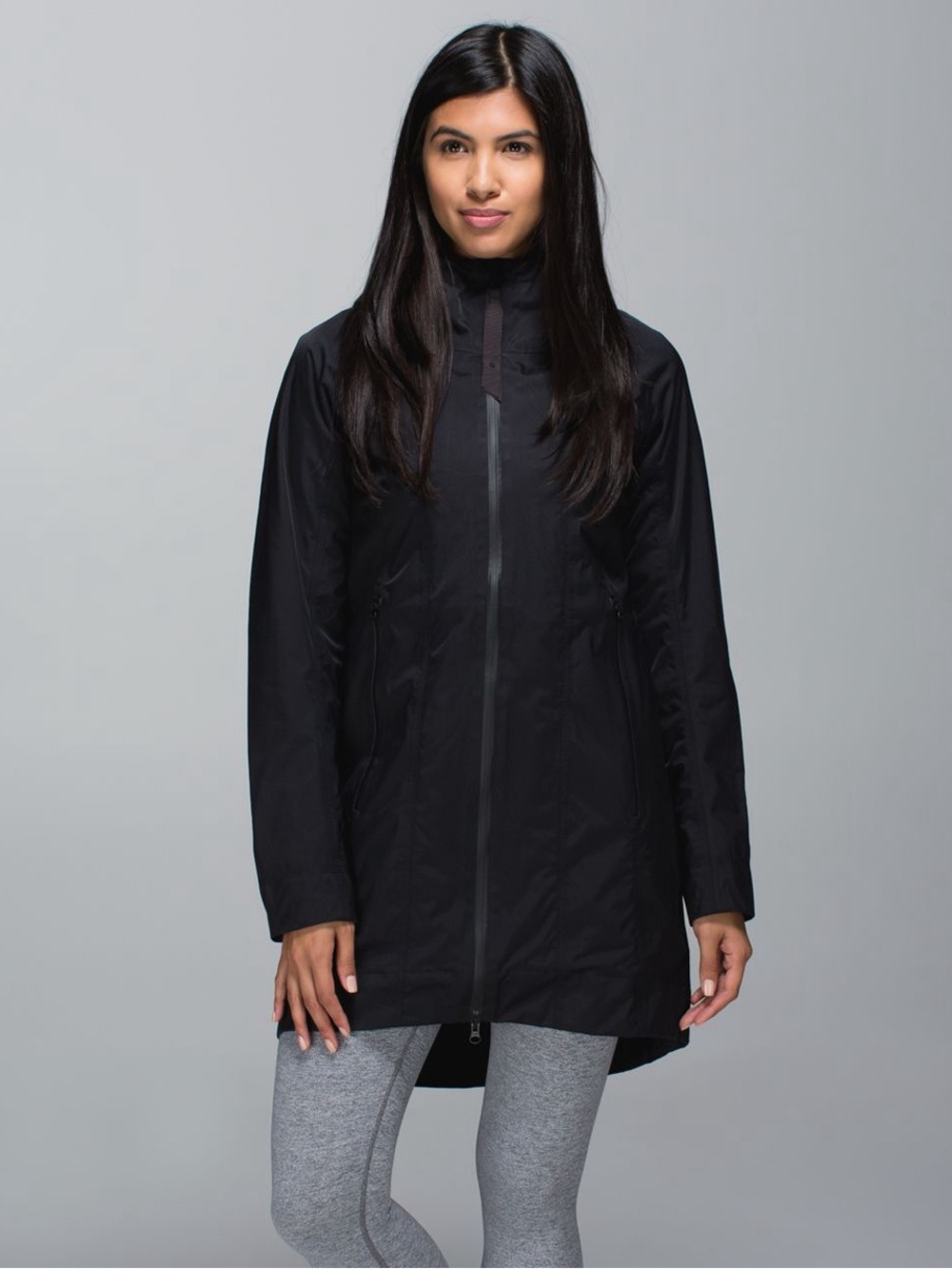 Lululemon Right As Rain Hooded Rain Jacket Size 4 Black